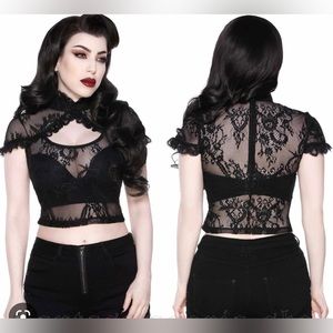 Killstar Rena lace crop top